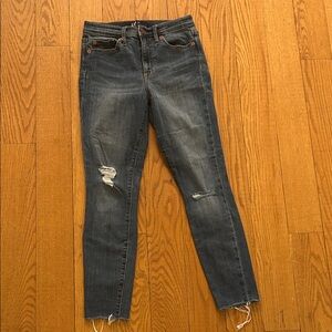 GAP Dark Blue Distressed Skinny Jeans